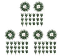 Jushenpoer 180 PC Artificielle Aiguilles de Pin Vert Branches-Petites Rameaux de Pin Tiges Picks-Fake Pine Picks pour Noël Guirlande