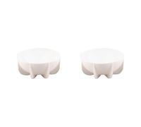 Jushenpoer 2X Moule de Cuisson en Silicone Hémisphère Pan Dôme Moule en Silicone Planète Moule Demi-Cercle Forme Moule à Gâteau, Blanc