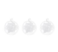Jushenpoer 3 Pièces 8 cm Suspendus Fleurs en Verre Vase Plante Vase Stand Titulaire Terrarium Récipient Chandelier Photophore Titulaire Décor à