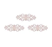 Jushenpoer 3X Bois en Caoutchouc Sculpté Applique RéTro Meubles Artisanat DéCor Nouveau (40 X 15 Cm)