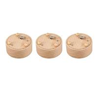 Jushenpoer 3X Boîte À Musique Ronde Vide Cadeau d'anniversaire Saint Valentinfigurines Figurine Miniatures Artisanales en Résine Pas de Musique Spécifiée