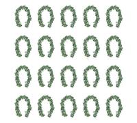 Jushenpoer Lot de 20 Eucalyptus Artificiels de 6,5 Pieds avec Guirlande de Saule, Fausse Vigne avec Feuilles, Fausse en Argent Dollar