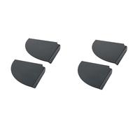 Jushenpoer Lot de 4 étagères d'angle Flottantes en Acrylique pour Mural, étagère de Douche, étagères d'angle Suspendues, Affichage Mural (Noir)