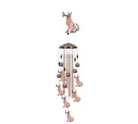 JUSKAQZYI Carillons à Vent Carillon Éolien De 35 Pouces, Décoration Intérieure Et Extérieure, avec 4 Tubes en Aluminium Et 6 Cloches, for La Maison carillons(Fox)