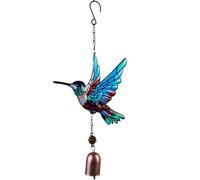 JUSKAQZYI Carillons à Vent Carillons éoliens colibris, carillons éoliens de Jardin for décoration de fête, de Festival, de Saint-Valentin, de Noël, décoration intérieure et extérieure carillons(Blue)