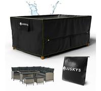 Juskys bâche de protection 180x120x75 cm - Housse Meubles Jardin - UV, Imperméable 1500mm, Aération, Facile à Nettoyer, Sangles & Velcro