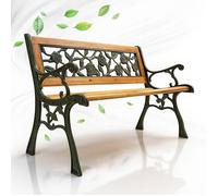 Juskys Banc de jardin 2 places Venezia en bois verni pour terrasse et extérieur