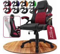 Juskys Chaise de Bureau Montreal Racing, accoudoirs rembourrés et Dossier Ergonomique, Chaise de Jeu pivotante de Bureau (Bordeaux)