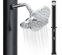Juskys Douche Solaire exterieure Victoria 20 litres - 220 cm - Jusqu'à 60 °C - Pommeau de Douche pivotant, Douche de Pied et raccord pour Tuyau d'arrosage - Douche de Jardin, d'extérieur