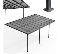 Juskys Pergola Borneo 6x3 m aluminium anthracite toit polycarbonate double paroi protection UV terrasse