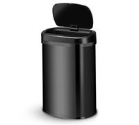 Juskys Poubelle automatique avec capteur de 50 L - poubelle électrique, détecteur de mouvement, couvercle automatique, étanche, rectangulaire, cuisine - noir