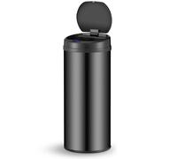 Juskys poubelle automatique avec capteur de 50 L - poubelle électrique, détecteur de mouvement, couvercle automatique, étanche, bague de serrage, cuisine - noir
