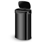 Juskys Poubelle automatique avec capteur de 60 L - poubelle électrique, détecteur de mouvement, couvercle automatique, étanche, rectangulaire, cuisine - noir