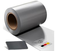 Juskys Rouleaux Brise-Vue en PVC pour clôtures à barreaux Doubles - 35 m,30 Clips de Fixation - Gris Clair - Film Anti-Regards pour clôture Protection visuelle Protection Contre Le Vent Jardin