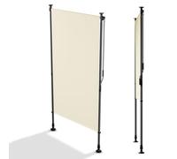 Juskys Store Vertical Barbados 100x310 cm - Store à Pince Extensible, Protection Solaire & Visuelle, Résistant aux Intempéries & UV, Déperlant - Beige