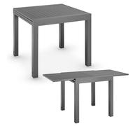 Juskys Table de Jardin Laki de, 80×80 cm, Extensible - Table en Aluminium avec rallonge - Grand Plateau de Table - Table en Aluminium Meuble pour Balcon Meuble de Jardin Anthracite