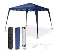 Juskys Vivara Tonnelle Pop Up, Tonnelle Pop Up Réglable en Hauteur, UV50+ et Hydrofuge, Tente de Jardin avec Sac, Tente de Fête pour Jardin (Bleu)(3x3m)