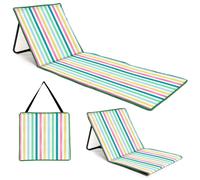 just be... Matelas solaire de plage, pliable, léger, portable, réglable, chaise longue avec dossier et poche pour objets de valeur pour les vacances, le jardin, le camping