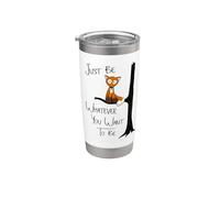 Just Be Whatever You Want brosse avec le renard et le hibou Gobelet isotherme en acier inoxydable double paroi