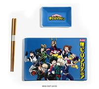 Just Funky My Hero Academia Ensemble d'assiettes à sushis Japonais Deku
