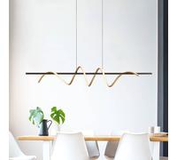 JUST LIGHT. GmbH Suspension LED Emanda, dimmable, noir, Salon / Salle à manger, Métal, Moderne
