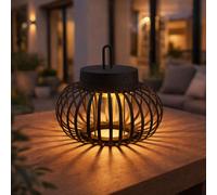 Just Light Lampe Tactile LED IP44 Bambou 1 à 3 Lumières Ext./Int. Noir