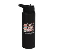 Just One More Chapter Pastel Amateur de livres Adorable Stainless Steel Insulated Water Bottle