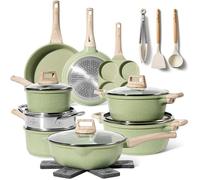 Just Perfecto Batterie de Cuisine Induction avec Couvercles | revêtement antiadhésif, sans PFOA ni PTFE, compatible tous feux, couvercles inclus, poignées isolées