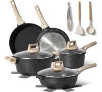 Just Perfecto JL-32 : batterie de cuisine noire en granit 13 pièces