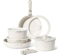 Just Perfecto JL-999 : batterie de cuisine beige 11 pièces à poignées amovibles