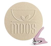 JUST REFINE® Ex Libris Tampon à gaufrer personnalisé - Pince à gaufrer pour livre - Idéal comme cadeau ou pour des occasions spéciales - Différents motifs (Violet, Avec votre propre logo)
