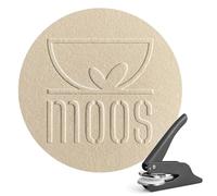 JUST REFINE® Ex Libris Tampon à gaufrer personnalisé - Pince à gaufrer pour livre - Idéal comme cadeau ou pour des occasions spéciales - Différents motifs (Gris, Avec votre propre logo)