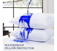 Juste de coussin imperméable lisse, protection contre les allergies, anti-acariens, punaises de lit, fermeture éclair, tout TAN1 PC taie d'oreiller-1p