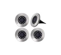 Justech 4pcs 12leds lampe solaire au sol lumière enterré extérieur sans fil éclairage imperméable avec capteur de lumière pour cour d'allée chemin G