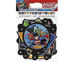 Justice League-Geburtstagsgirlande Happy Birthday bunt 182cm