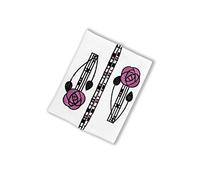 Justina Claire Porte-mouchoirs de poche Motif rose Mackintosh Mauve