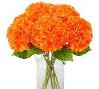 Justoyou Fleurs d'hortensia artificielles, bouquet de 3 pièces de fleurs d'hortensia réalistes à tige longue de 49,8 cm, grands bouquets de fleurs d'hortensia artificielles au toucher réaliste pour