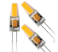 JUTHREE Ampoule LED G4, 6W équivalent à Une Lampe Halogène 60W, 600LM Non Dimmable AC/DC 12V 360 Degrés, 3 pièces(Blanc Chaud)