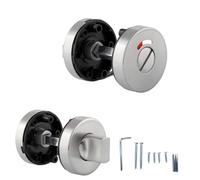 JUVA Paire de rosaces en acier inoxydable mat | 1 paire - Paire de rosaces de porte pour portes de chambre | Distance de vis : 38 mm | F100582 | Rosace de porte avec accessoires