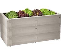 JUWEL Timber 20471 Lot de 3 parterres surélevés (18 Blocs de Construction, capacité de 360 l, Aspect Bois, système de parterres avec Haute Isolation Thermique, Dimensions 130 x 60 cm, Hauteur 60 cm,