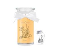 JuwelKerze L'ananas Collier en argent - Bougie bijou 80 heures - Grande bougie parfumée dans un verre au parfum fruité - Bougie avec bijoux - Cadeaux pour femme
