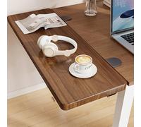 JUXDZISHW Marron,70 * 20,Extension de Bureau Pliable à 90° 70x20cm, Plateau d'extension Ergonomique, Rallonge pour Clavier, Installation sans Perçage, Extension Bureau Pratique