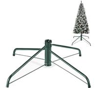 JUXINE Support d'arbre De Noël Support en métal avec Pieds en Caoutchouc et vis Support de Sapin de Noël Pliable de 35 cm Base De Trépied en Fer pour Arbre De Noël 4 Pi, 5 Pi, 6 Pi