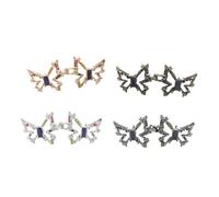 JUYAXIN Lot de 4 paires de boutons papillon pour jeans - Pas besoin de couture - Pour jeans et pantalons