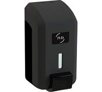 JVD Cleanline Distributeur Savon Mousse Noir 700ml, Robuste et Sécurisé - Noir Mat - Compatible Savon Mousse - Bouton Poussoir - Anti-vandalisme