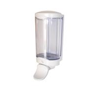 JVD Crystal Distributeur de Savon & Gel hydroalcoolique 1L Palette - Blanc - Compatible Savon Gel - Palette - Anti-vandalisme