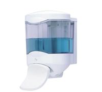 JVD Crystal Distributeur de Savon & Gel hydroalcoolique 450ml Palette - Blanc - Compatible Savon Gel - Palette - Anti-vandalisme