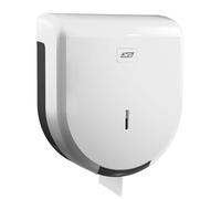 JVD Distributeur de Papier Hygiénique Cleanline Jumbo 400 Blanc - Blanc - Dimensions 32H x 28.5L x 12P