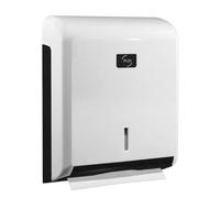 JVD Distributeur papier essuie-mains Cleanline - manuel, sécurisé - Blanc