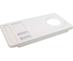 JVD Plateau de courtoisie - Plateau Maestro Blanc percé - 2.7Hx39.7Lx20P cm - pour Chambres d'hôtel